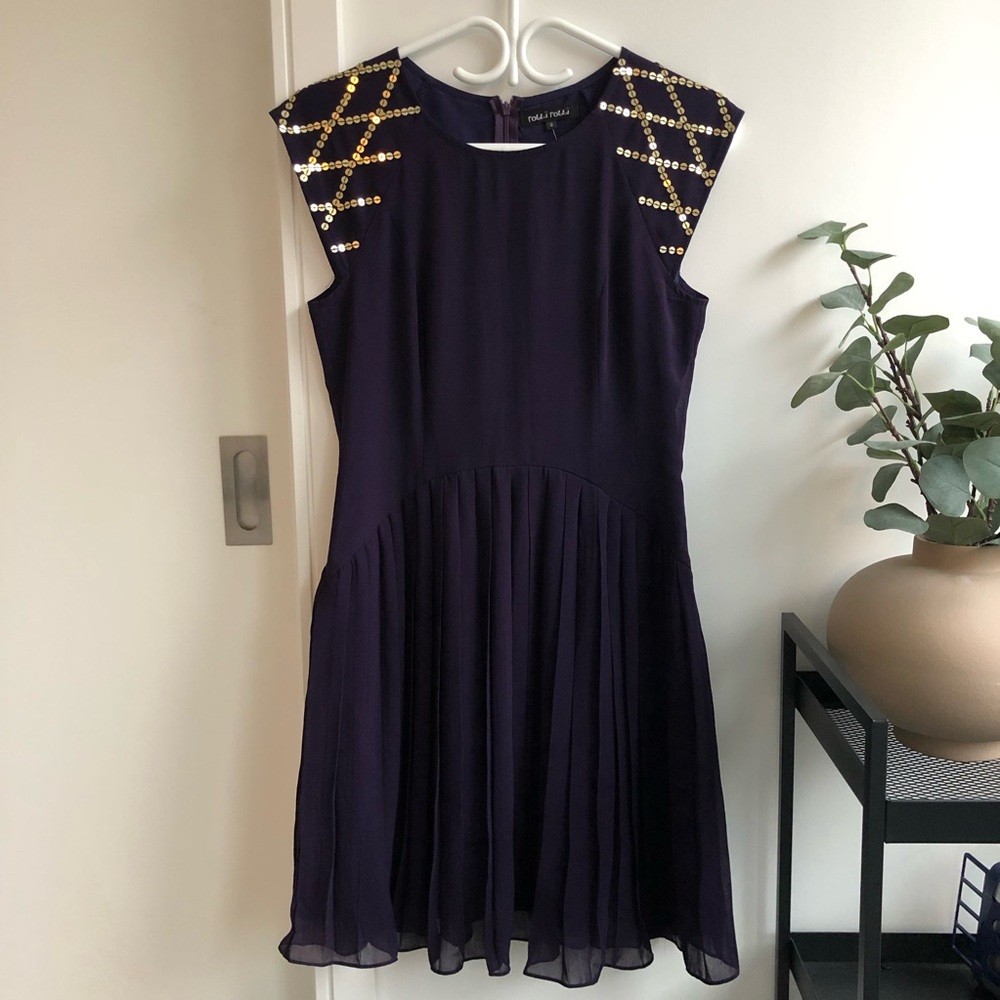 Embellished Purple Dress